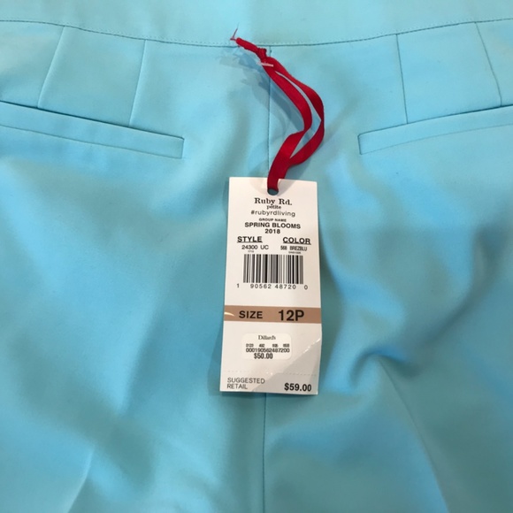 Ruby Rd. Spring Blooms ankle length pants. - Picture 2 of 2